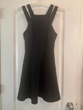 french connection black gold dress Gold and black beaded French connection dress
